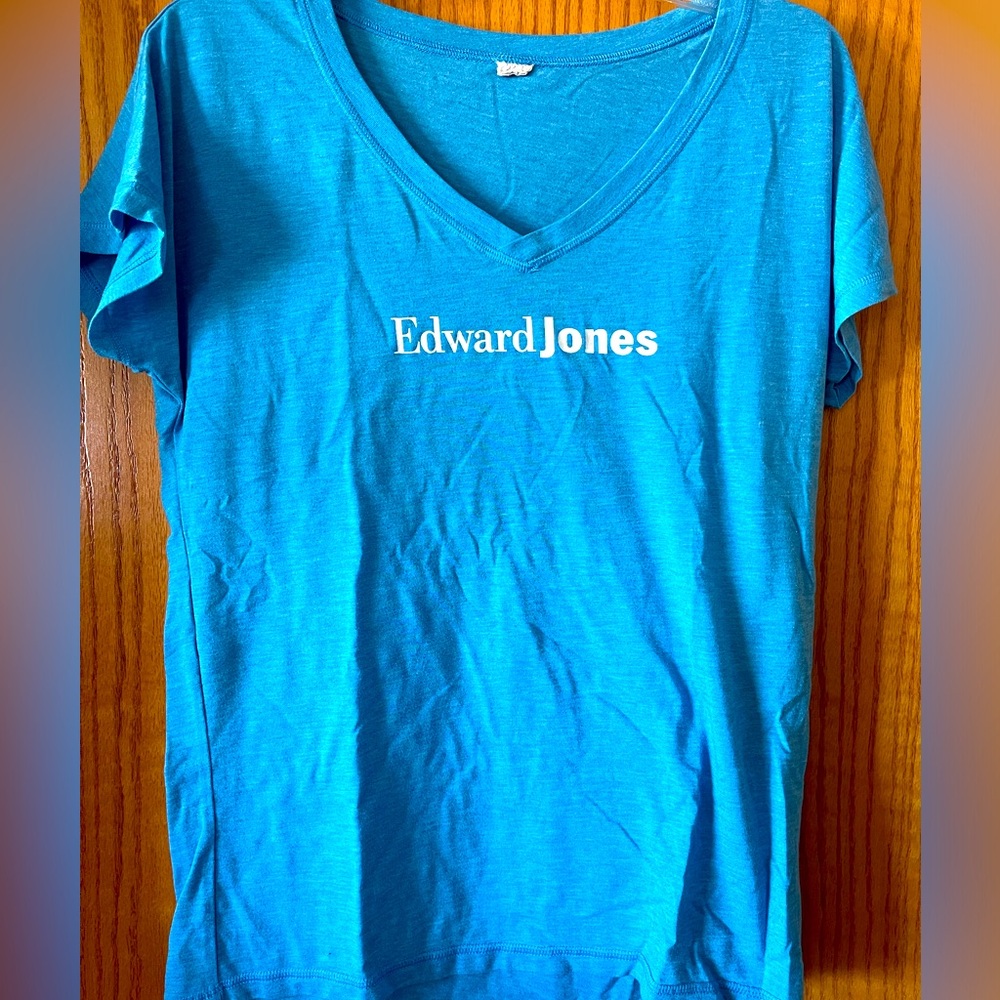 Sport-Tek Brand Ladies V-Neck Tee Edward Jones Logo, M